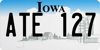 IA license plate ATE127