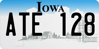 IA license plate ATE128