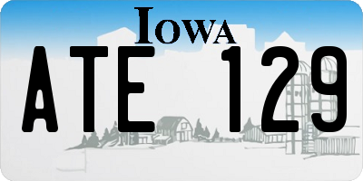 IA license plate ATE129