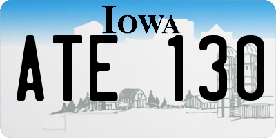 IA license plate ATE130