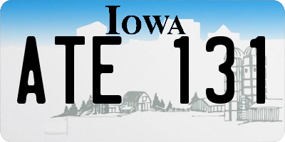 IA license plate ATE131