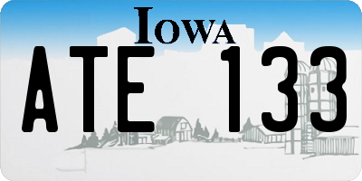 IA license plate ATE133