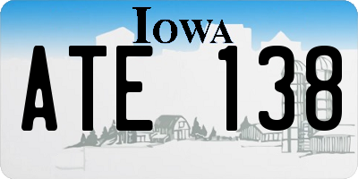 IA license plate ATE138