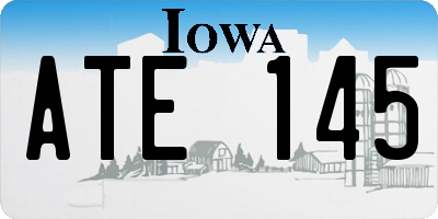 IA license plate ATE145