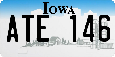 IA license plate ATE146
