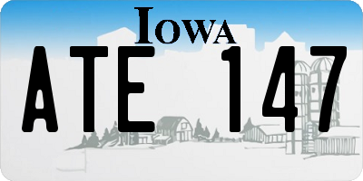 IA license plate ATE147