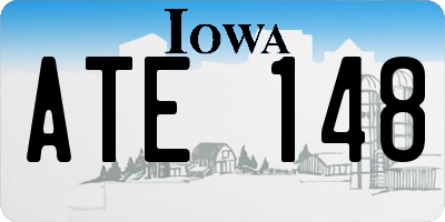 IA license plate ATE148