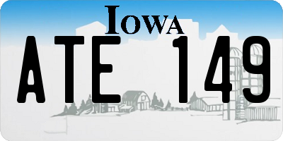 IA license plate ATE149