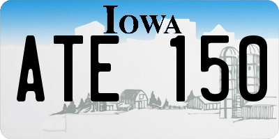 IA license plate ATE150