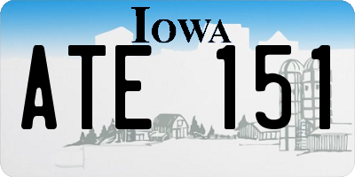 IA license plate ATE151