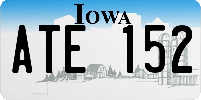 IA license plate ATE152