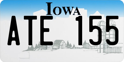 IA license plate ATE155