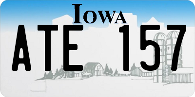 IA license plate ATE157