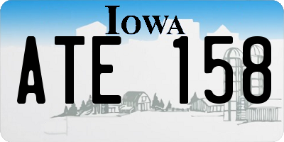 IA license plate ATE158