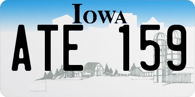 IA license plate ATE159