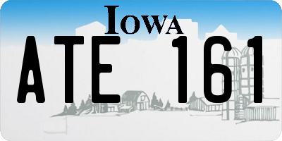 IA license plate ATE161