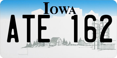 IA license plate ATE162