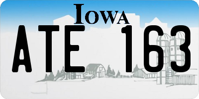 IA license plate ATE163