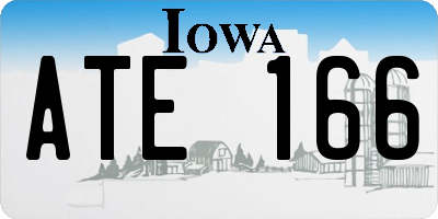 IA license plate ATE166