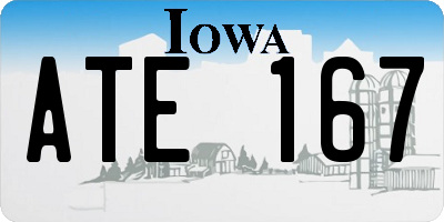 IA license plate ATE167