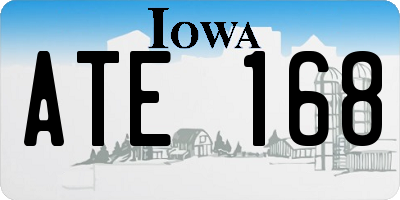 IA license plate ATE168