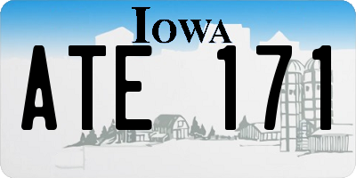 IA license plate ATE171