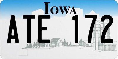 IA license plate ATE172