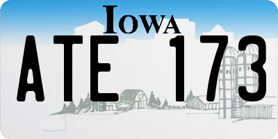 IA license plate ATE173