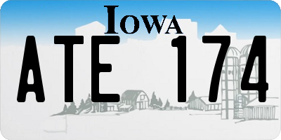 IA license plate ATE174