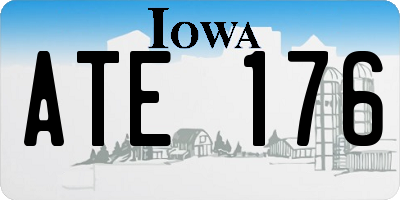 IA license plate ATE176