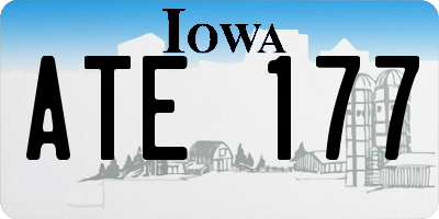 IA license plate ATE177