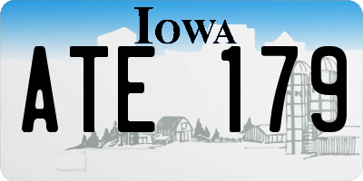 IA license plate ATE179