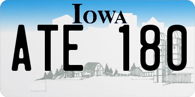IA license plate ATE180