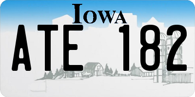 IA license plate ATE182