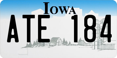 IA license plate ATE184