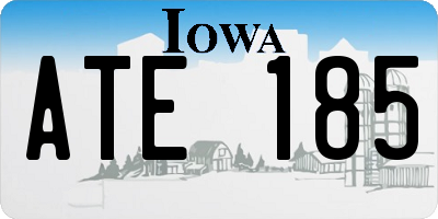 IA license plate ATE185