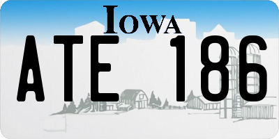 IA license plate ATE186