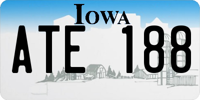 IA license plate ATE188