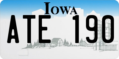 IA license plate ATE190