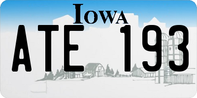 IA license plate ATE193