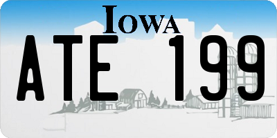 IA license plate ATE199