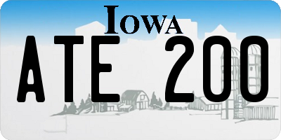 IA license plate ATE200