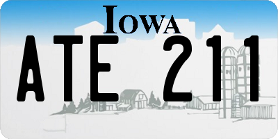 IA license plate ATE211