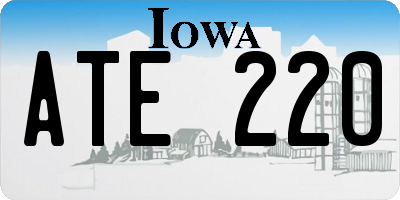 IA license plate ATE220