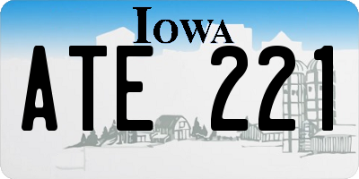 IA license plate ATE221