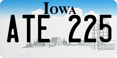 IA license plate ATE225