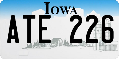 IA license plate ATE226