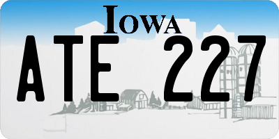 IA license plate ATE227