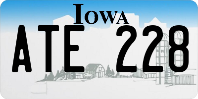 IA license plate ATE228