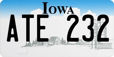 IA license plate ATE232